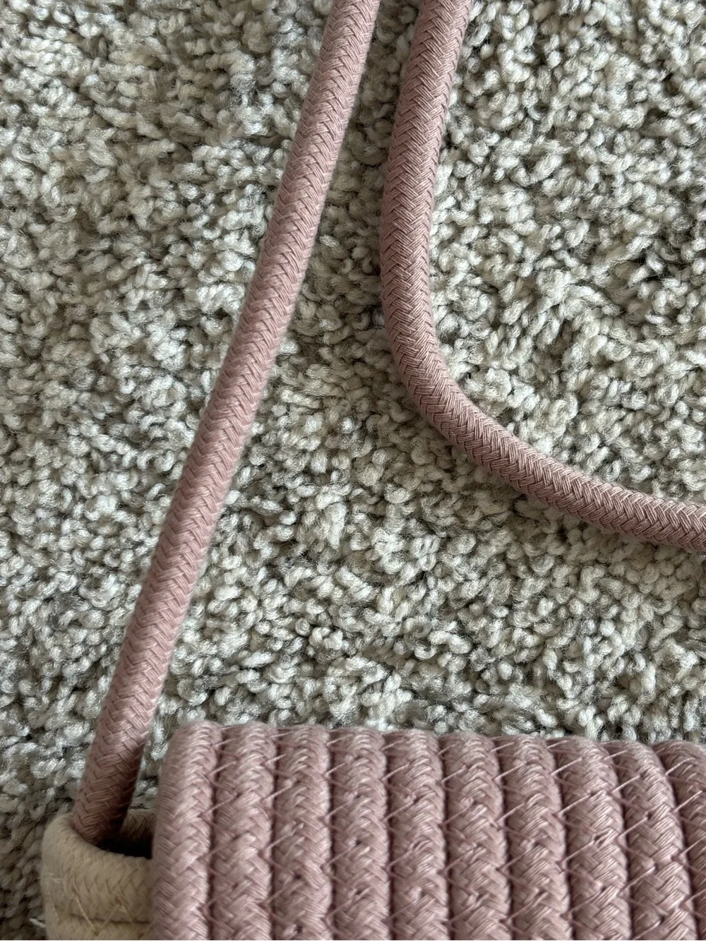 dusty rose & cream crossbody bag